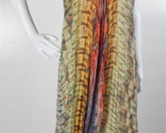 Lot	171	Alexander McQueen Strapless Silk & Feather Dress	Alexander McQueen Italy Strapless Dress Silk & Feather Embellished - Strapless Bra Sewn In tagged 42
