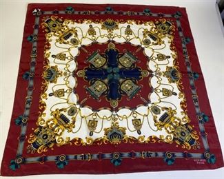 Lot	206	Hermes Silk Scarf	Vintage Hermes 100% silk scarf, Made in Paris, France. 33.5" l x 33.5" w
