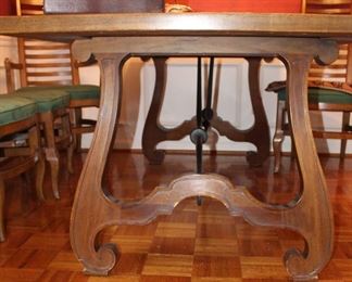 End view of dining room table.  