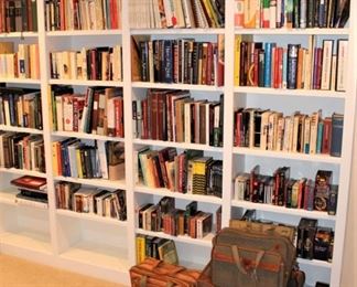 Large amount of books, DVDs, CDs, etc.  Harder luggage pieces.  