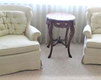 NICE PALE CELERY COLOR SWIVEL CHAIRS