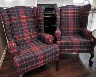 Matching wingback chairs