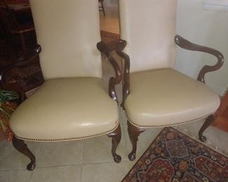 Gorgeous Leather Chairs & Karastan Rug