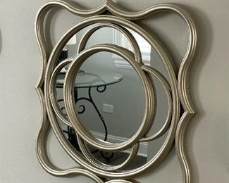Lot 5548. $18.00 Lot of 3 decorative mirrors in metal frames. Each is 15" x 15".