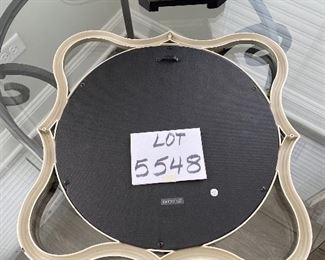 Lot 5548. $18.00 Lot of 3 decorative mirrors in metal frames. Each is 15" x 15".