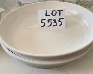Lot 5535. $28.00 2 - Cook's Club 13" Pasta Serving bowls. Both are exactly the same but one bowl has a tiny chip on the edge, which you can't tell unless you are looking for it.