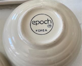 Lot 5536. $30.00 Epoch Korea Cream & Sugar set and a butter dish.