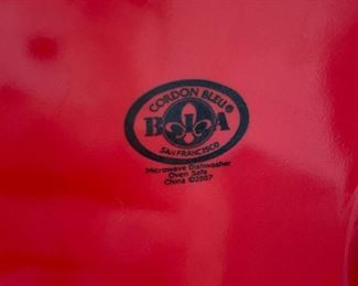 Lot 5537. $16.00 BIA Cordon Bleu Red Star dish. Approximately 13" diam. x 4" tall.