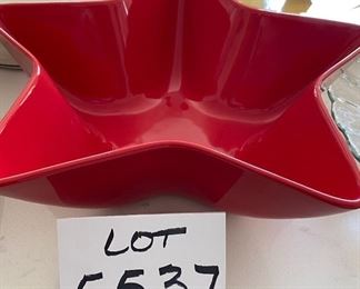 Lot 5537. $16.00 BIA Cordon Bleu Red Star dish. Approximately 13" diam. x 4" tall.
