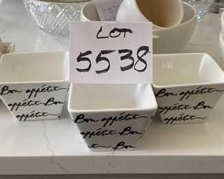 Lot 5538. $16.00 4 Ciroa Bon Appetit square appetizer bowls. Functional and so cute.