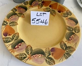 Lot 5546. $15.00 Pier 1 serving platter. 16.5 " diameter with a very small, negligible nick on rim