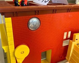 Lot 5570. $35.00. Fisher Price Vintage Firehouse, w/Building, Firemen, Dog, Plus Mini Bus with Teachers & Students. Vintage Husky Helper 1979, With Horse and cowboy and Truck Everything is in good shape but neither are complete!