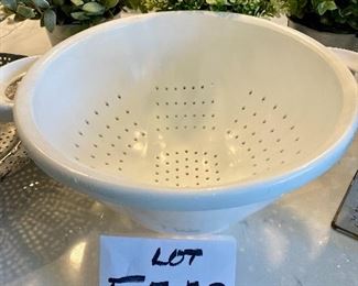 Lot 5562. $18.00. Steamer, Plastic Colander, Footed Aluminum Colander and Hand-Box Grater