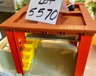 Lot 5570. $35.00. Fisher Price Vintage Firehouse, w/Building, Firemen, Dog, Plus Mini Bus with Teachers & Students. Vintage Husky Helper 1979, With Horse and cowboy and Truck Everything is in good shape but neither are complete!