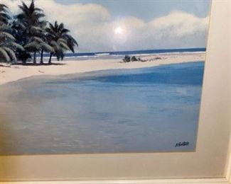 Lot 5610. $48.00. I, Want. to. Be. There. Beautiful Beach Scene Framed Print!