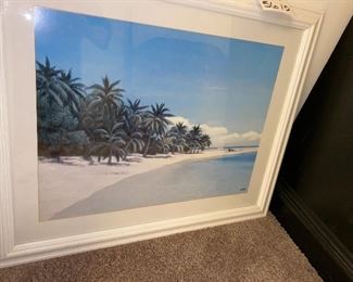 Lot 5610. $48.00. I, Want. to. Be. There. Beautiful Beach Scene Framed Print!