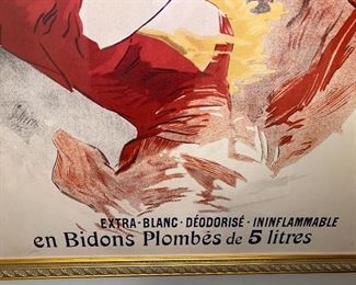 Lot 5595 $250.00 " Saxoleine Petole de Surete" Huge French Poster 41" w x 57" tall, beautifully framed and really makes a statement! There is a coordinating Print earlier in the listing.