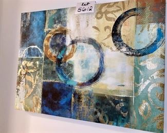 Lot 5612. $40.00. Print on Canvas, 31.5 x 24". Colors are vibrant and this adds some pizazz to an area that needs some pizazz!
