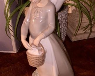 Lot 5597. $95.00. NAO by Lladro "Courting Couple With Basket" 13" s 7"w
