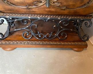 Lot 5623. $150.00. Cute Bombe Chest with a lot of detail - put in foyer with a mirror above, or use it for hats and gloves, in an office for cards and office supplies.