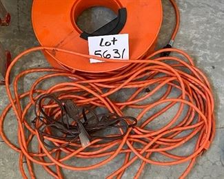 Lot 5631 $18.00 Extension Cord Lot includes: 1-100 Ft. Cord with Reel; 1-50' Ft Cord.