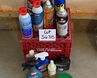 Lot 5638 30.00 Misc Car Cleaning and Polishing products,including: (Griot and Mercedes products) WD40 and Raid Roach and Ant