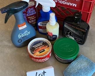 Lot 5638 30.00 Misc Car Cleaning and Polishing products,including: (Griot and Mercedes products) WD40 and Raid Roach and Ant