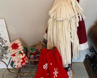 Lot 5658. $50.00. Plush Santa Claus and his Ho-Ho-Ho-Bag of Toys, Sleigh, and Gifts!