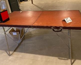 Lot 5642. $30.00. Vintage Folding Table measures 30x60. Heavy Duty!