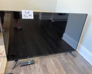 Lot 5639 $125.00 Insignia 42" HDTV with Remote and Hanging Bracket on Rear of TV