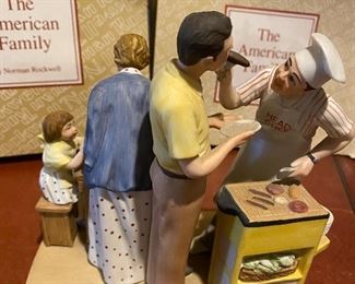Lot 5675 $60.00 Norman Rockwell "Good Food, Good Friends" and "Space Pioneers" Figures
