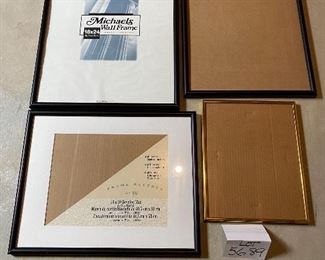 Lot 5689 $50.00 Picture Frame Lot 5 1) 17.5" x 20.5" Black Wood Photo Frame 2) 17" x 20.5" Black Wood Photo Frame 3) 18" x 24" Metal Black Photo Frame 11" x 14" Gold Metal Frame
