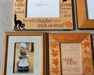 Lot 5688 $35.00 Picture Frame Lot 4 1) 3.5" x 5" Photo Frame 2) 4" x 6" Photo Frame with Leaf Edge 3) 4" x 6" Brown Wood Photo Frame 4) 3.5" x 5" Leaf Photo Frame 5) 3.5" x 5" Photo Frame 6) 4" x 6" Halloween Photo Frame 7) 4" x 6" Photo Frame