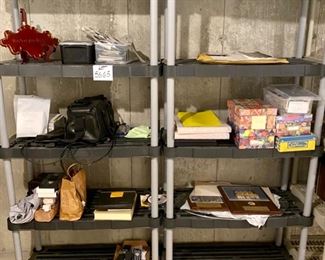 Lot 5665 $72.00 2 Rubbermaid 5 Shelf Units 36" W x 18" D x 72" H (the stuff on them is not included).