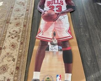 Lot 5696. $50.00. Need some company? Want to see a new face in your house? Bring Michael to all your parties! Life-Size Michael Jordan Stand-Up. 6'7" Tall