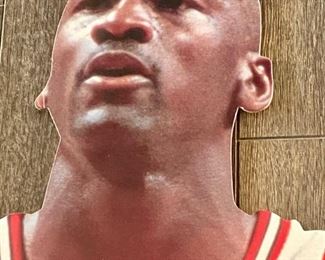 Lot 5696. $50.00. Need some company? Want to see a new face in your house? Bring Michael to all your parties! Life-Size Michael Jordan Stand-Up. 6'7" Tall