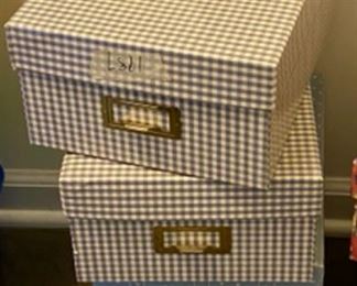 Lot 5693 $10.00 4 Cardboard Storage Boxes with Tops 11.5" L x 8" W