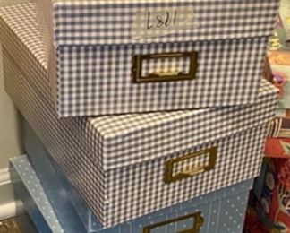 Lot 5693 $10.00 4 Cardboard Storage Boxes with Tops 11.5" L x 8" W