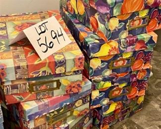 Lot 5694 $21.00 7 Colorful Storage Boxes 11" L x 8" W