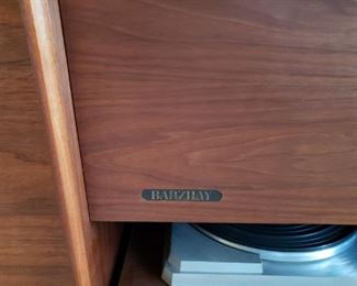 Incredible MCM Barzilay Console Stereo Cabinet with a McIntosh MX110 Stereophonic Tuner Preamplifier, McIntosh MC-225 Stereo Vacuum Tube Power Amplifier, Vintage Empire Turntable, Ampex Fine Line F-44 Reel-To-Reel & a Pair of Vintage Movable "Tannoy" Monitor Dual Concentric Loudspeakers Type LSU/HF/12.L.