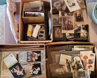 MANY old photographs & old paper materials.