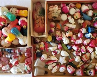 Vintage character Christmas light bulbs.