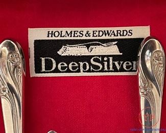Homles & Edwards Silver Plated Silverware with Wood Chest
