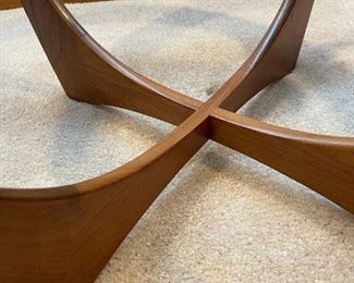 MCM Walnut Glass Coffee Table