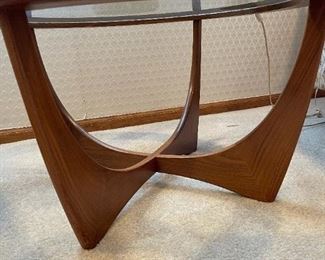 MCM Walnut Glass Coffee Table