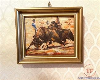 Miniature Oil Painting by NAVARRO