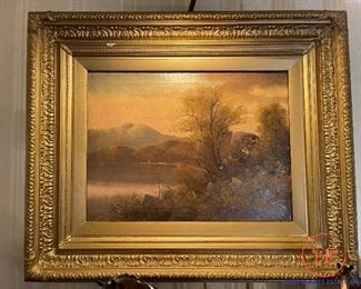 Framed Original Oil on Canvas by E. WALTER