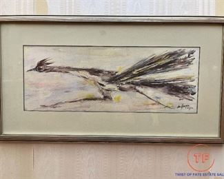 Framed Arizona Roadrunner Print by DeGrazia