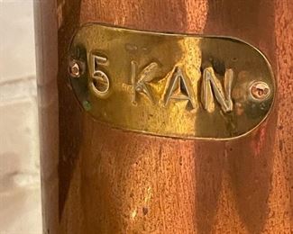 Vintage 5 Kan Copper Coal Scuttle