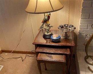 Glass Topped Stacking / Nesting Tables